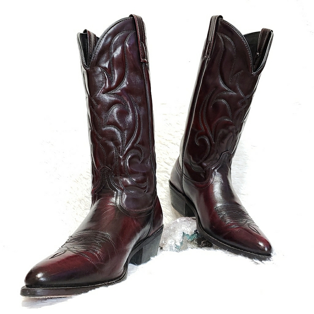 Vintage Deep Burgundy Western Boots